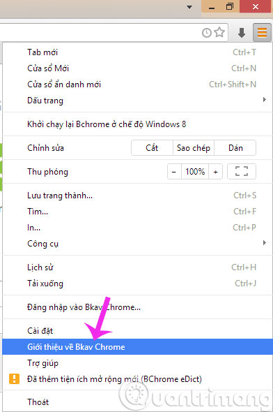 Instructions for updating Bchrome browsers in 3 ways Picture 1