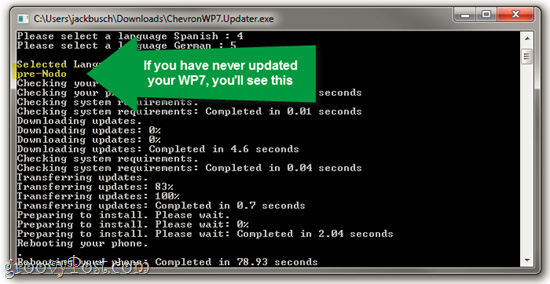 Instructions for upgrading Windows Phone 7 operating system Picture 6