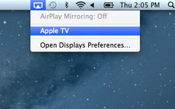 Instructions for using AirPlay Mirroring in Mountain Lion Picture 2