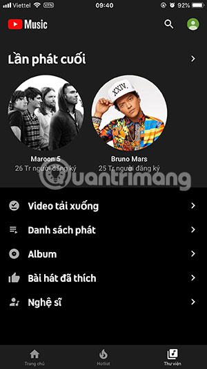 Instructions for using basic Youtube Music Picture 11