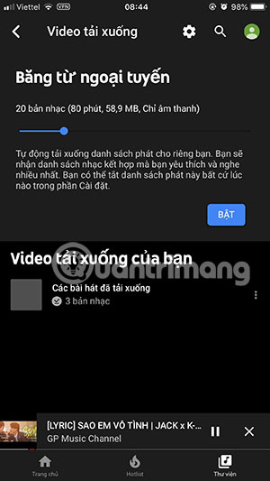 Instructions for using basic Youtube Music Picture 12