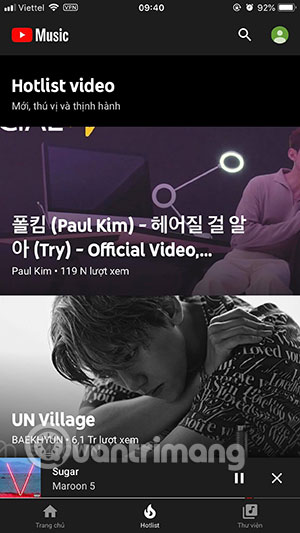 Instructions for using basic Youtube Music Picture 14