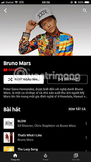 Instructions for using basic Youtube Music Picture 7