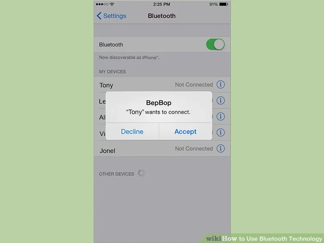 Instructions for using Bluetooth on devices Picture 4