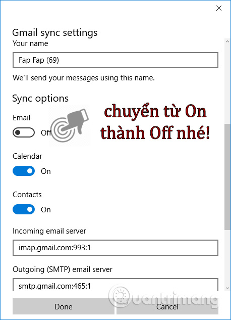 Instructions for using Calendar with Google Calendar in Windows 10 Picture 11