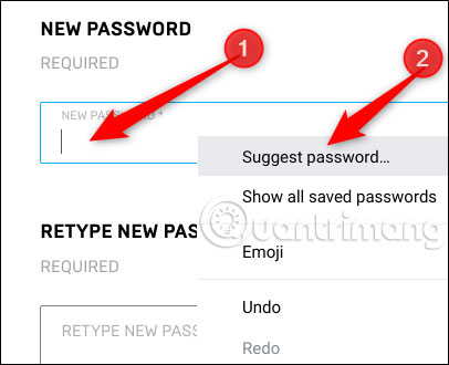 Instructions for using Chrome's built-in password generator Picture 7