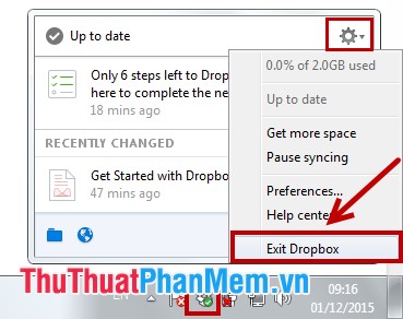 Instructions for using Dropbox Picture 7