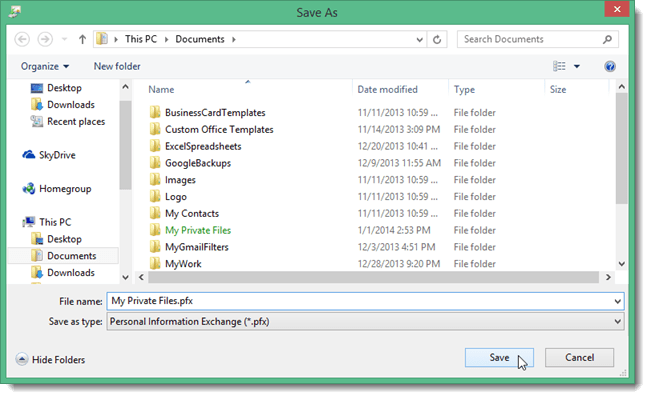 Instructions for using EFS to encrypt files and folders on Windows 8.1 Pro Picture 17