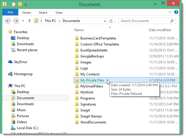 Instructions for using EFS to encrypt files and folders on Windows 8.1 Pro Picture 9