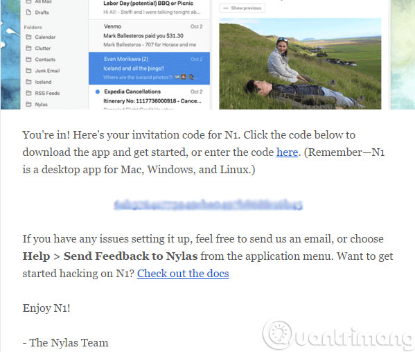 Instructions for using email manager Nylas N1 Picture 2