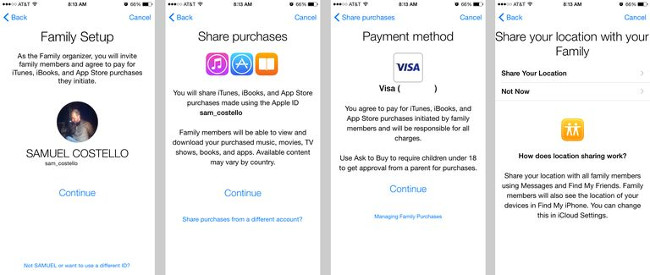 Instructions for using Family Sharing feature for iPhone / iPad Picture 2