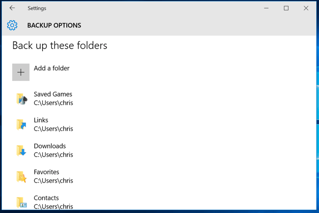 Instructions for using File History to backup and restore data Picture 5