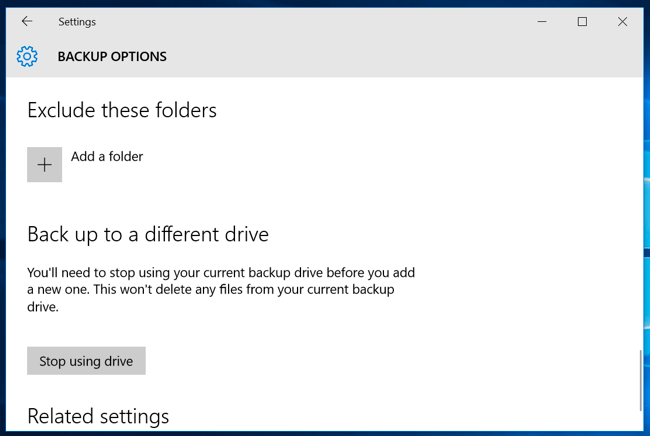 Instructions for using File History to backup and restore data Picture 6