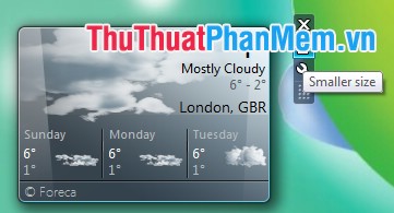 Instructions for using gadgets, gadgets on the desktop Picture 13