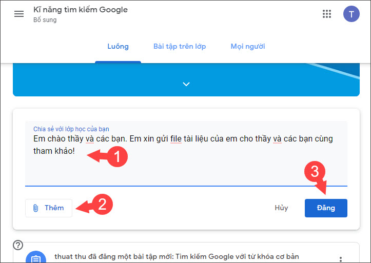 Instructions for using Google Classroom for students Picture 11