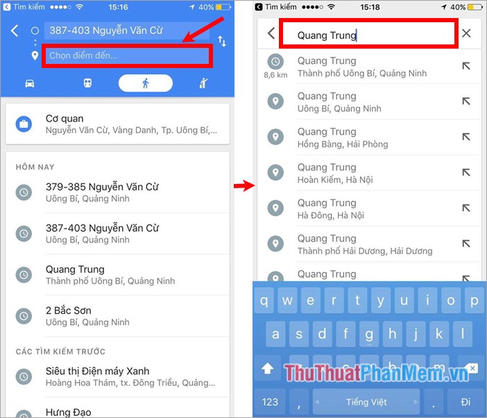Instructions for using Google Maps to find your way Picture 14