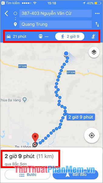 Instructions for using Google Maps to find your way Picture 16
