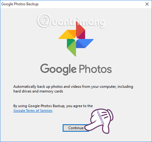 Instructions for using Google Photos on Windows 10 Picture 3