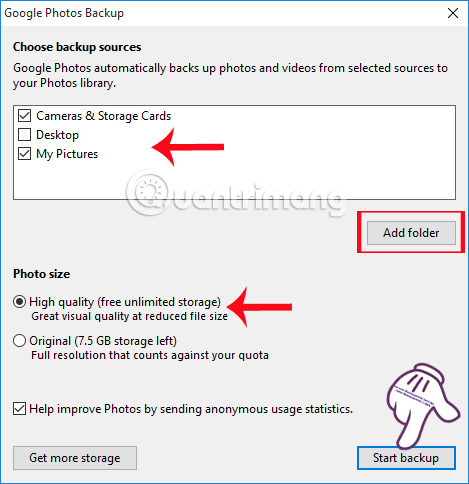 Instructions for using Google Photos on Windows 10 Picture 6