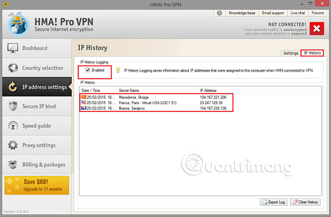 Instructions for using Hide My Ass to hide IP Picture 11