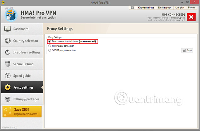 Instructions for using Hide My Ass to hide IP Picture 14