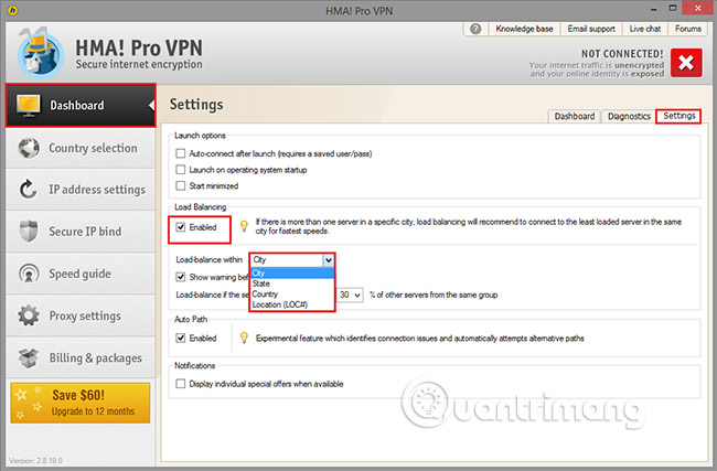 Instructions for using Hide My Ass to hide IP Picture 5