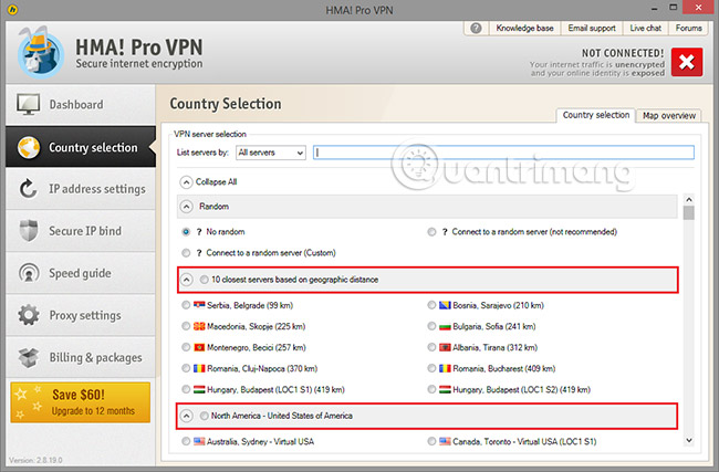 Instructions for using Hide My Ass to hide IP Picture 7