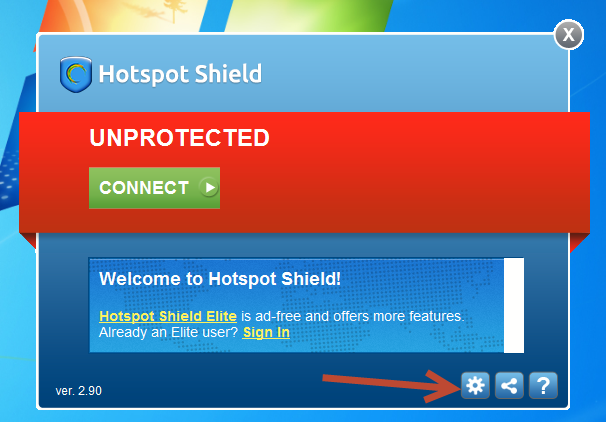 Instructions for using Hotspot Shield for Windows Picture 4