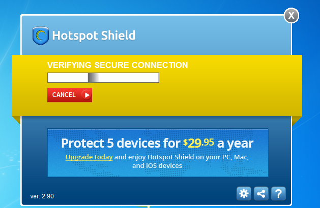 Instructions for using Hotspot Shield for Windows Picture 7