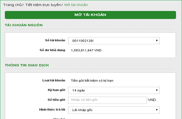 Instructions for using Internet Banking Vietcombank Picture 7