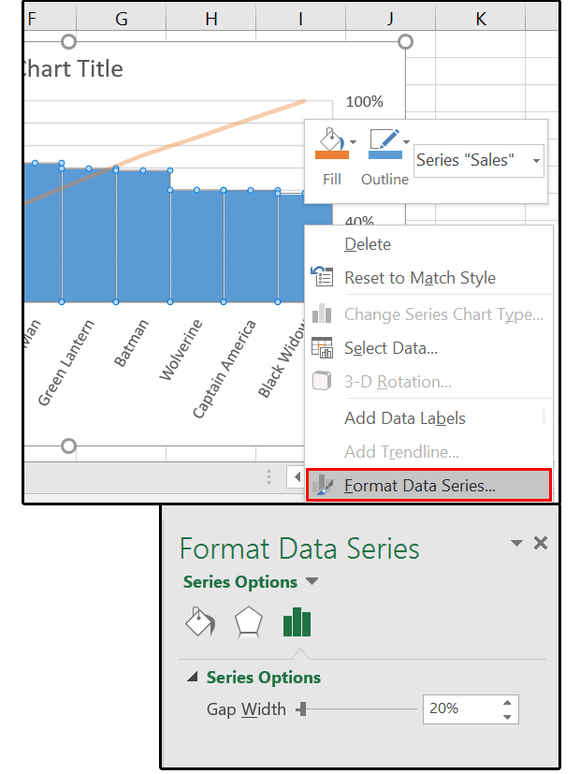 Instructions For Using Pareto Histogram And Waterfall Charts In Excel 16