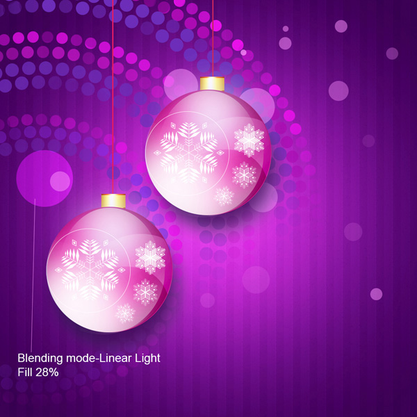 Instructions for using Photoshop CS6 (Part 7): Creating Christmas cards with Christmas balls on a Stylish background Picture 71