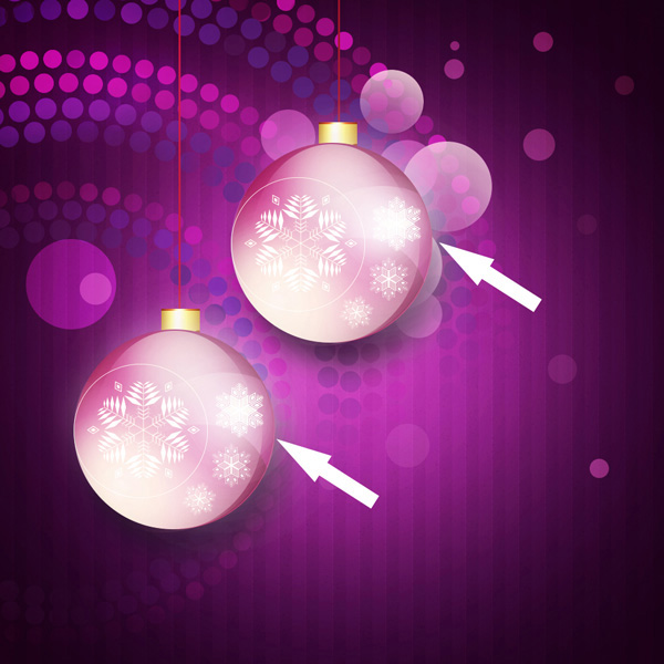 Instructions for using Photoshop CS6 (Part 7): Creating Christmas cards with Christmas balls on a Stylish background Picture 87