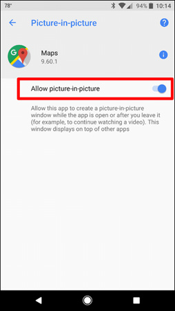 Instructions for using picture-in-picture mode on Android Oreo Picture 8