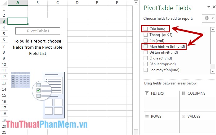 Instructions for using PivotTable in Excel - How to use PivotTable Picture 4