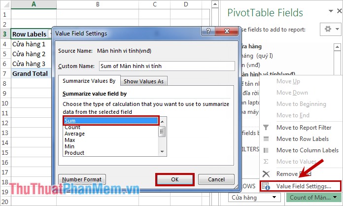 Instructions for using PivotTable in Excel - How to use PivotTable Picture 6