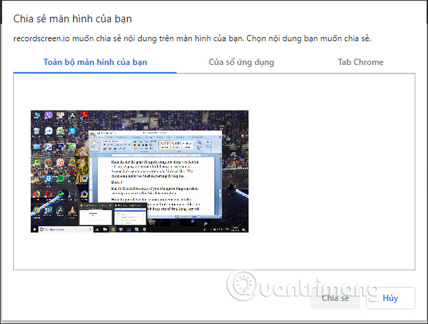Instructions for using RecordScreen.io with multiple screen rotation options Picture 4