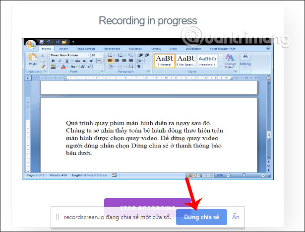 Instructions for using RecordScreen.io with multiple screen rotation options Picture 6