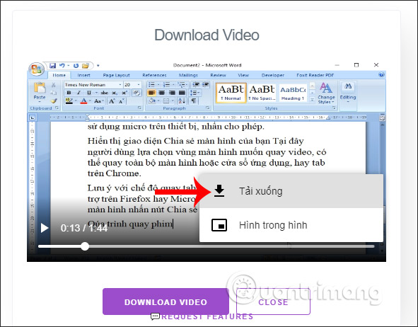 Instructions for using RecordScreen.io with multiple screen rotation options Picture 7