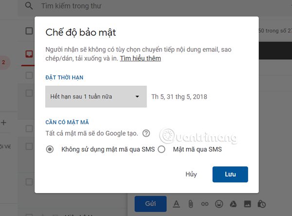 Instructions for using secret mode when sending email on Gmail Picture 4