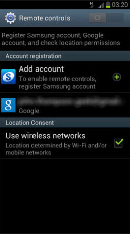 Instructions for using security features in Samsung Galaxy S3 Picture 3
