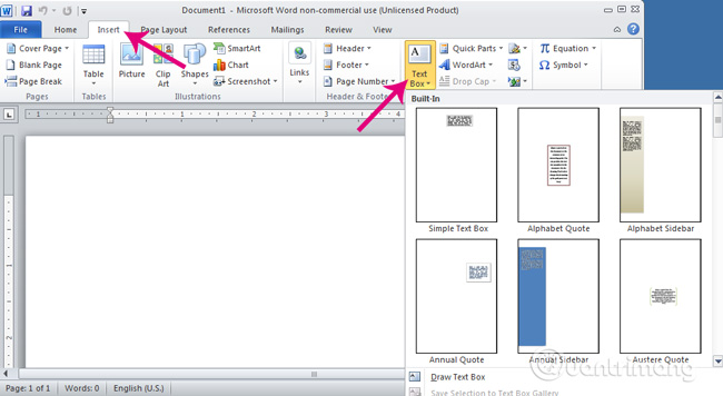 how to add text box in word 2013 windows