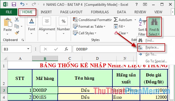 Instructions for using the Find and Replace functions in Excel Picture 4