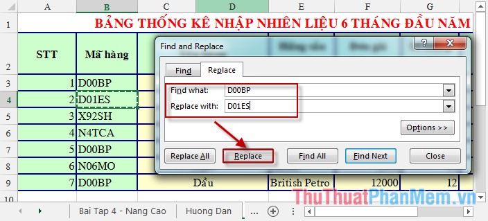 Instructions for using the Find and Replace functions in Excel Picture 5