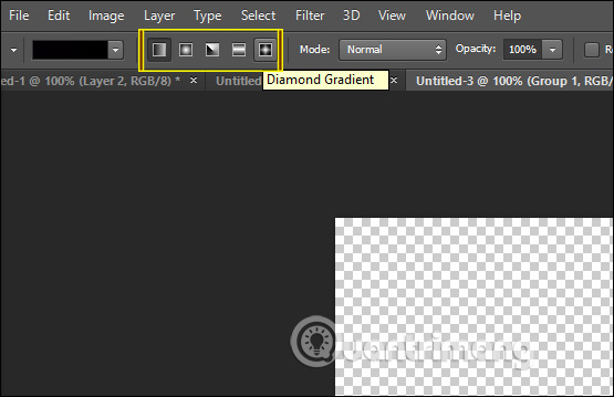 Instructions for using the gradient tool in Photoshop Picture 1