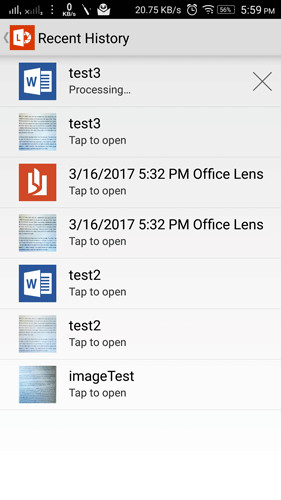 Instructions for using the Office Lens application to convert image files into written words on Android Picture 4