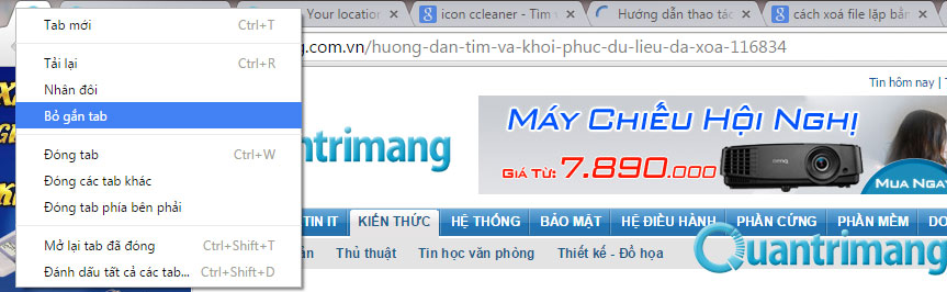 Instructions for using the right mouse on Google Chrome Picture 2