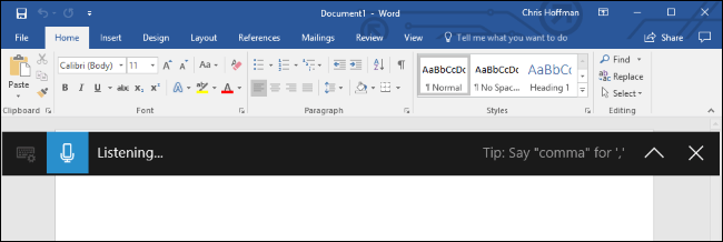 Instructions for using voice commands on Windows 10 Fall Creators Update Picture 1
