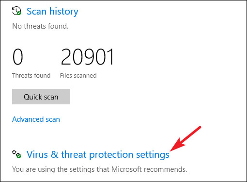 Instructions for using Windows Defender Picture 12