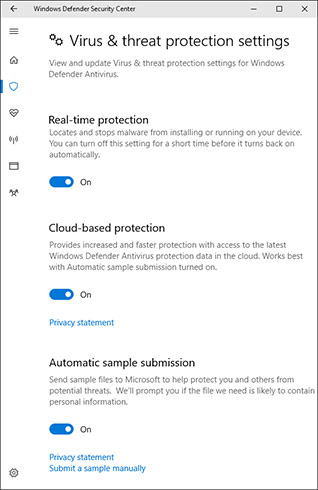 Instructions for using Windows Defender Picture 13